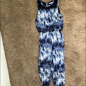 blue tie dye jumpsuit